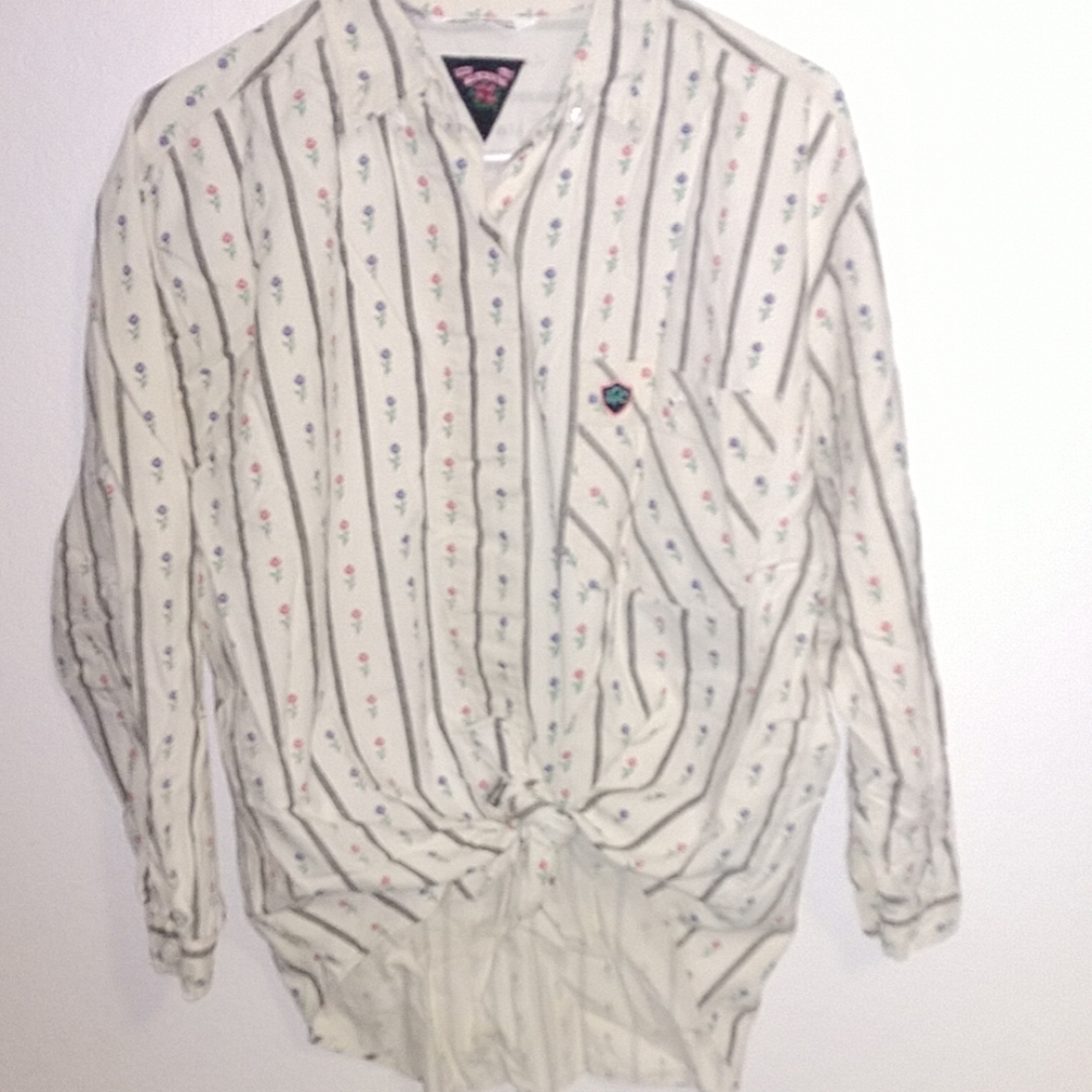 Vintage Button Up Floral Top